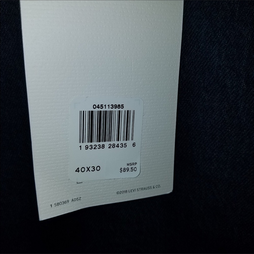 Levi's premium 511 jeans 40x30 distressed nwt - Picture 10 of 10